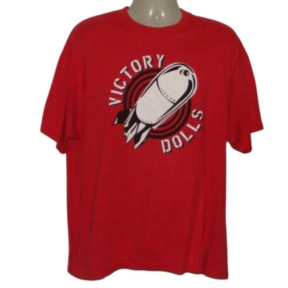 VICTORY DOLLS Tshirt, XL, Red, Womens Roller Derby/Rollergirls, Short sleeves
